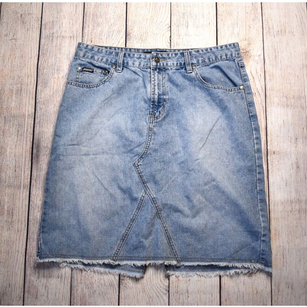 Squeeze by Stephen Hardy Stretch Denim Knee Length Skirt Casual Womens 11/12